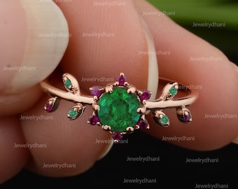 14k Solid Gold Ruby Ring: Handmade July Birthstone Jewelry