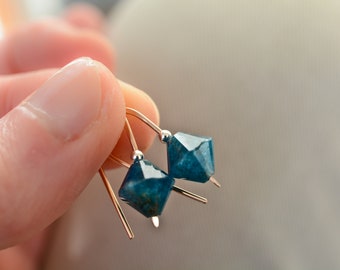 Sterling Silver Apatite Earrings: December Birthstone Jewelry