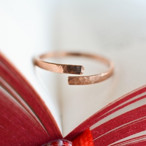 Unisex bronze ring, Chunky bronze ring for women, Adjustable ring, Bronze anniversary jewelry