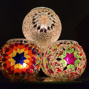 Turkish Handmade Candle Holder, Mosaic Candle Holder, Gift, Home Decor, Party, Wedding Decoration