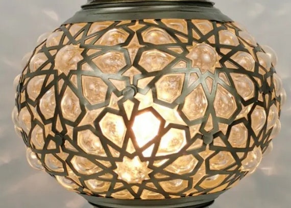 Hanging light top fixture replacement glass