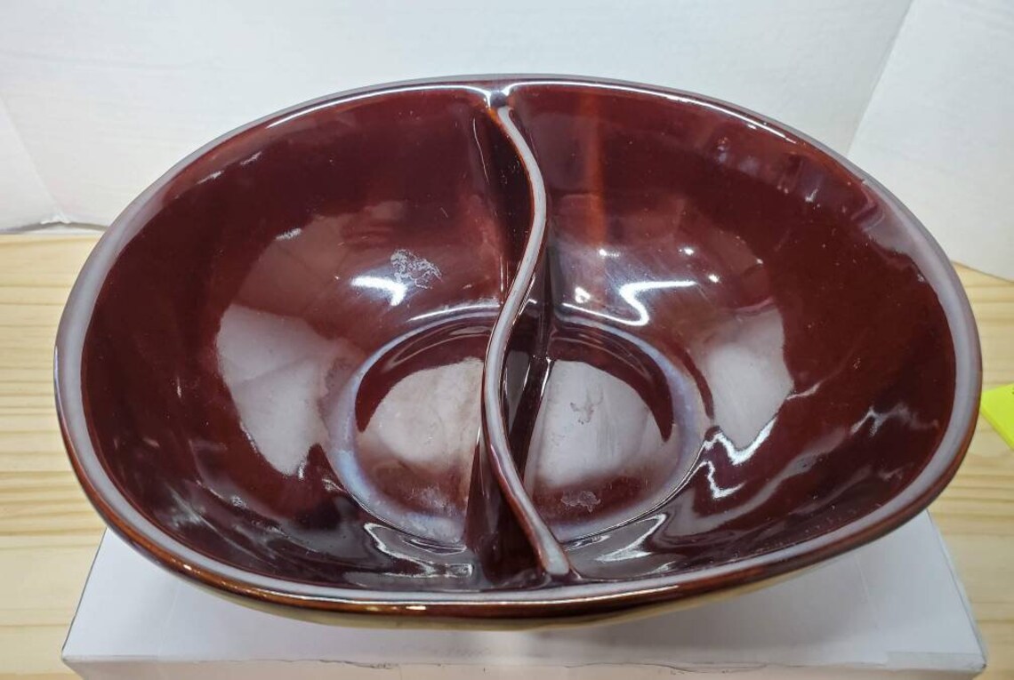 Vintage Marcrest Oven Proof USA Stoneware Brown Divided Baking Etsy