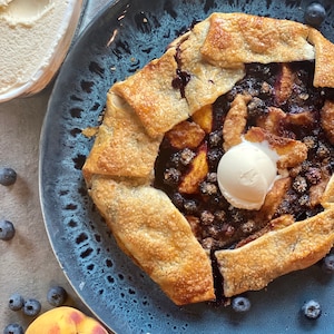 Low Salt Peach & Blueberry Galette RECIPE Download Printable PDF