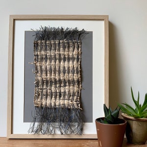 Original handwoven art INTO THE BLUE 03 image 1