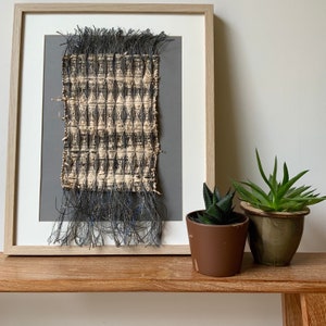 Original handwoven art INTO THE BLUE 03 image 6