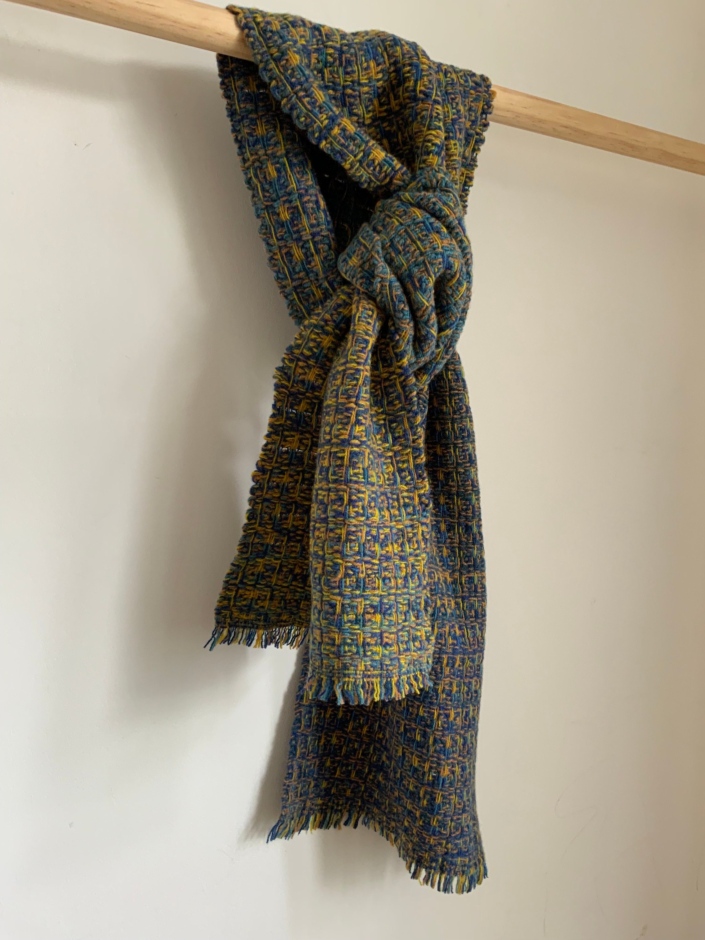 Lambswool Hyacinth & Orange Scarf