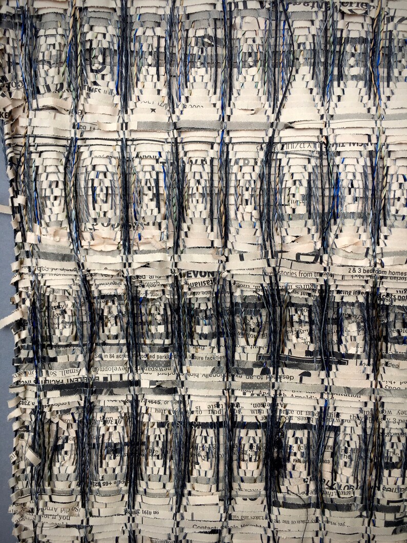 Original handwoven art INTO THE BLUE 03 image 5