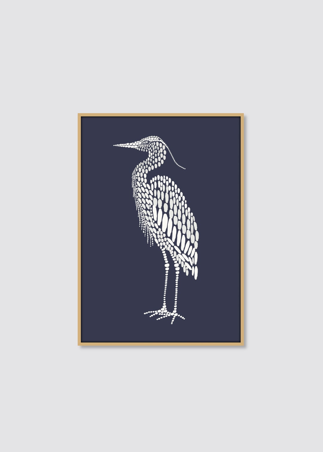 White Heron Print DIGITAL DOWNLOAD, Modern Lake House Decor, Nautical ...