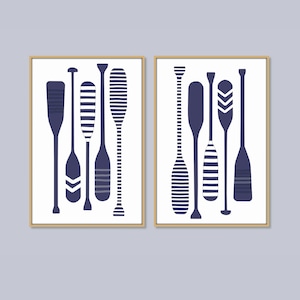 Oars Print Set of 2 Lake House Art Coastal Wall Art Beach House Decor Oar Paddle Printable Art Lake Cabin Decor Oar Print DIGITAL DOWNLOAD