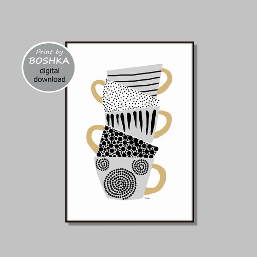 Modern Kitchen Art Print Minimalist Wall Decor Art for Etsy