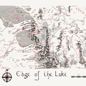 Rand des Lake Tolkien inspirierte Karte