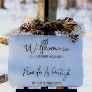 Willkommensschild Schilder Hochzeit Welcome Sign Wedding Acrylschilder Acrylschild Bild 7