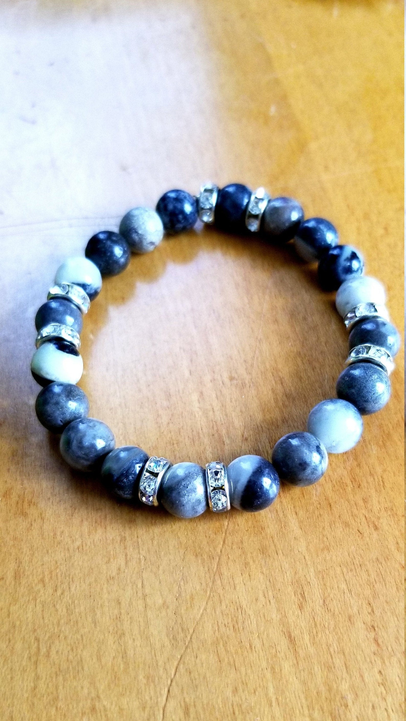 Amazonit 8mm Perlen 7 Armband Etsy