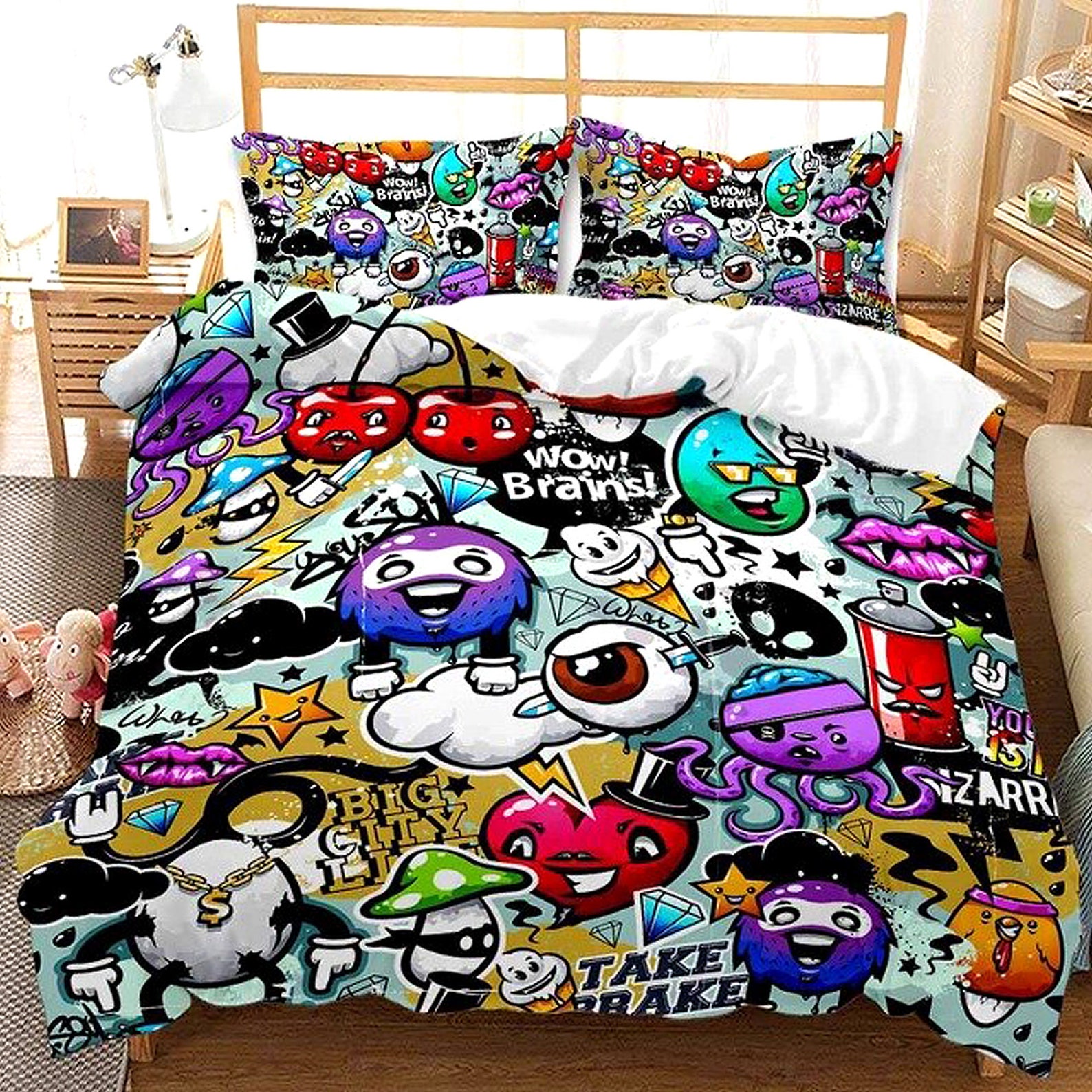Graffiti Street Styles Duvet Cover Set HipHop Bedding Sets Etsy