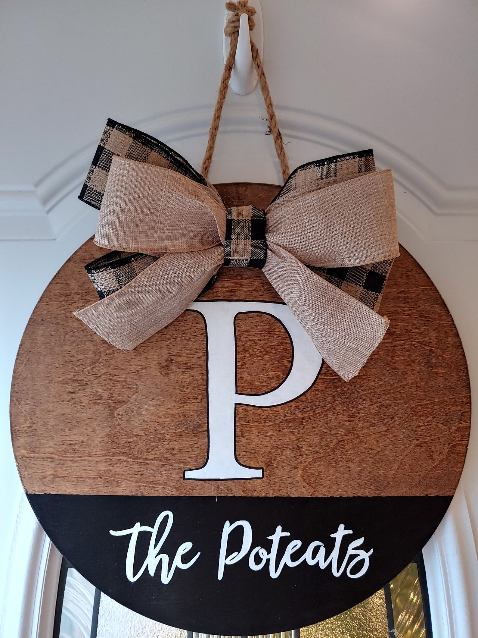 Farmhouse Name Door Hanger Etsy