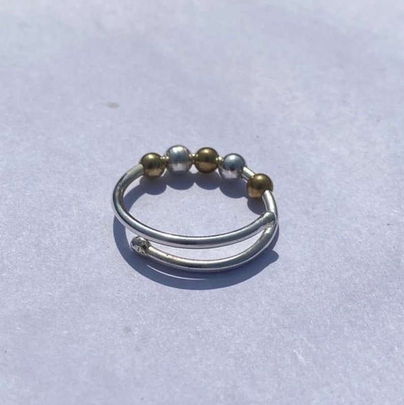 Statement Ring,couple rings Adjustable minimalist Ring Splint Knuckle Ring Simple Midi Ring anxiety Ring Sterling Silver Ring for Women