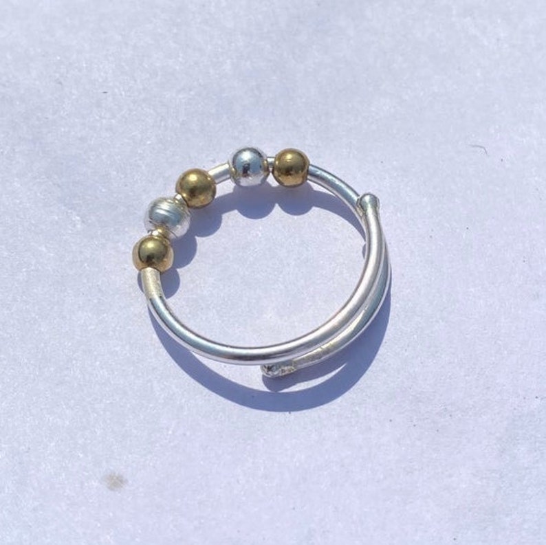 Statement Ring,couple rings Adjustable minimalist Ring Splint Knuckle Ring Simple Midi Ring anxiety Ring Sterling Silver Ring for Women