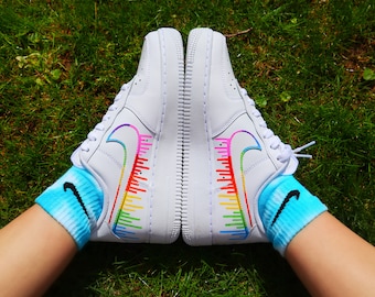 Rainbow Drip Swoosh