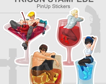 Trigun Stampede Pinup Drinks - Stickers