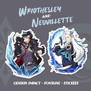 Wriothesley and Neuvillette Stickers