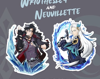 Wriothesley and Neuvillette Stickers