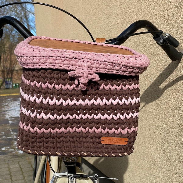 Handlebar basket with lid, waterproof cover, bike oragnizer, luggage carrier, Bicycle bag, Lenkertasche