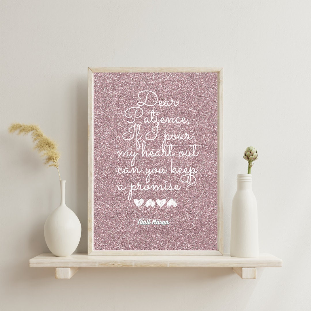 Niall Horan Dear Patience Lyrics Print Wall Decor 