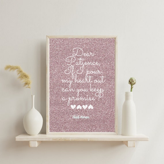Niall Horan Dear Patience Lyrics Print Wall Decor