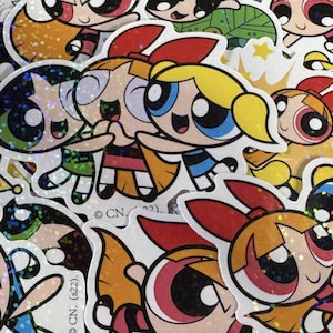3 Power Puff Girls Stickers | PPG | Power Puff Girls | Holographic stickers | Random Sticker Selection