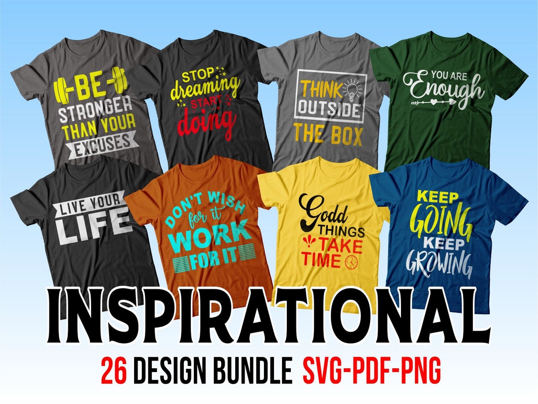 Inspirational Bundle Design | 26 Design Bundle Sublimation, Silhouette ...