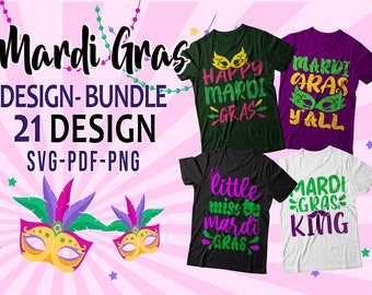 Mardi Gras Bundle design | 21 Design Bundle Sublimation Cricut, SVG, PDF, PNG Cricut print file,Mardi Gras svg bundle, Instant download