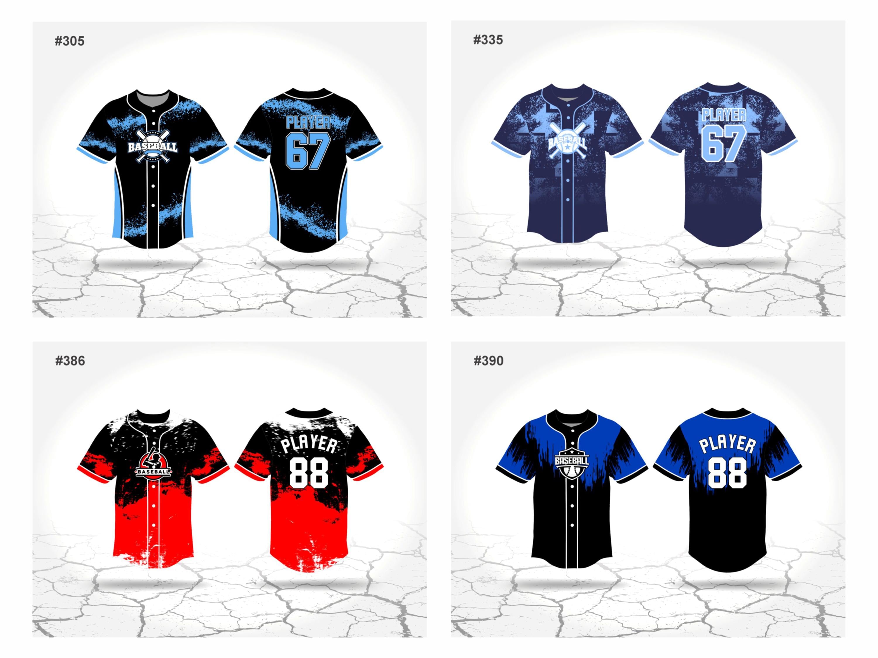 Baseball Sublimation Jersey Design Bundle Valume-2 | Vector Files | 100 ...