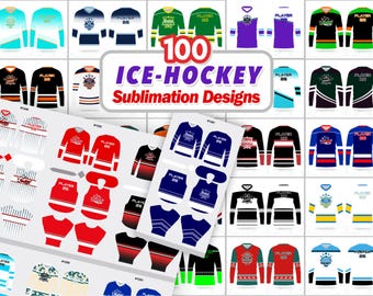 Ice Hockey Jersey Sublimation Design Bundle | Ice Hockey Jersey Designs | Vector Files | 100 Jersey Designs | Instant Digital Download