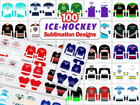 Ice Hockey Jersey Sublimation Design Bundle | Ice Hockey Jersey Designs | Vector Files | 100 Jersey Designs | Instant Digital Download