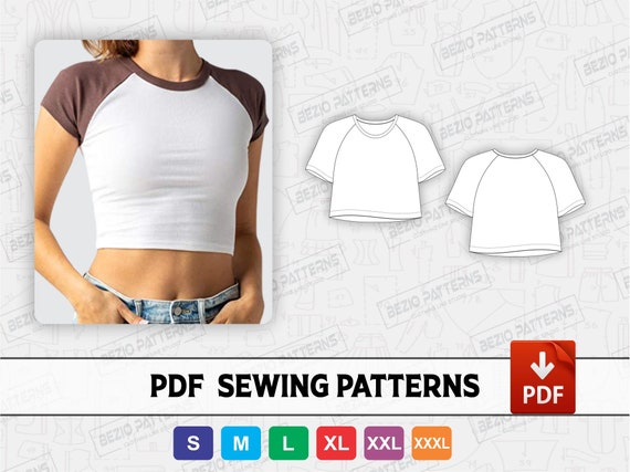 Crop top shirt template hotsell
