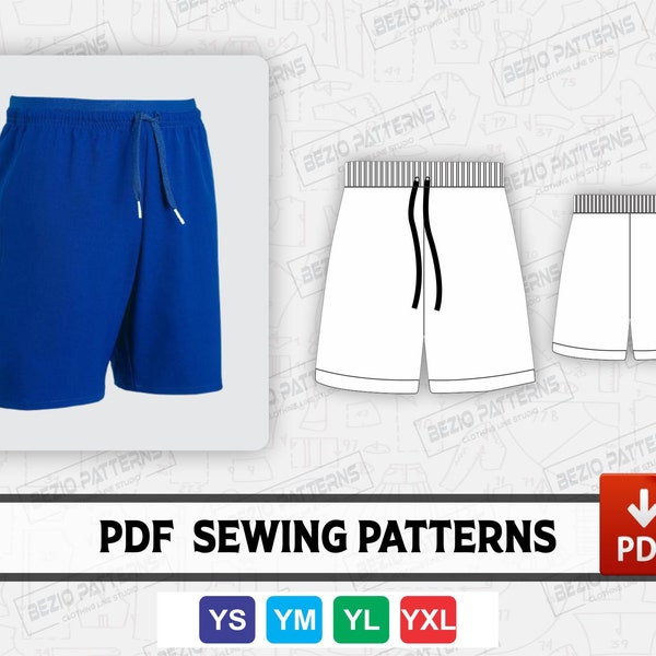 Soccer Football shorts youth Sewing PDf Pattern/templates,PDF Sewing Pattern,youth kids soccer short, Ys,Ym,Yl,Yxl,Instant Download