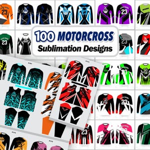 Motocross Jersey Sublimation Design Bundle | Motocross Jersey Designs | Vector Files | 100 Jersey Designs | Instant Digital Download