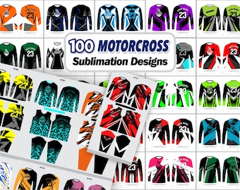 Motocross Jersey Sublimation Design Bundle | Motocross Jersey Designs | Vector Files | 100 Jersey Designs | Instant Digital Download