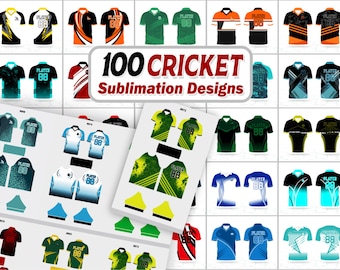 Cricket Jersey Sublimation Design Bundle | Cricket  Jersey Designs | Vector Files | 100 Jersey Designs | Instant Digital Download