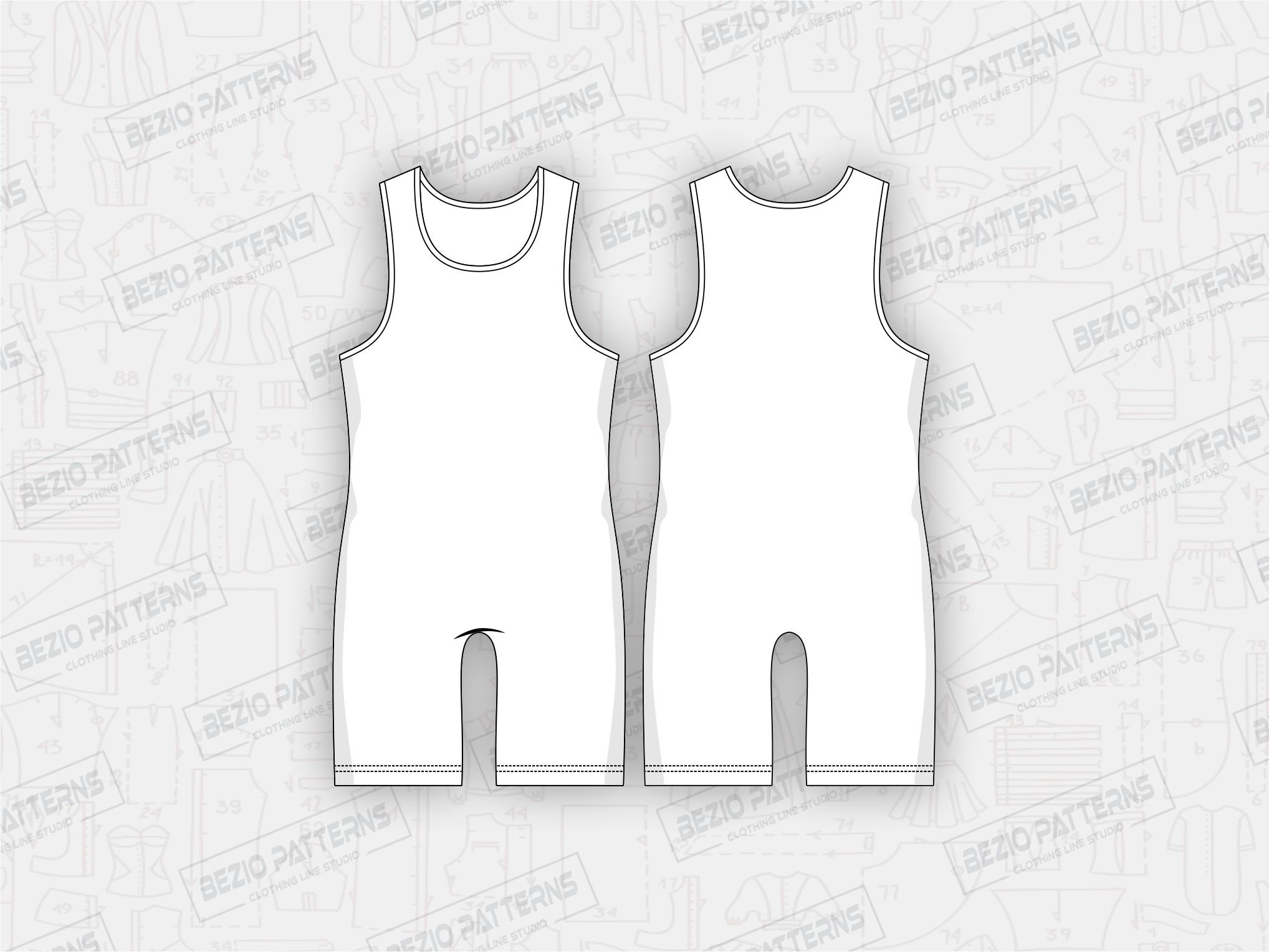 Men Wrestling Singlet Sew Pattern / Templates,pdf Sewing Pattern ...