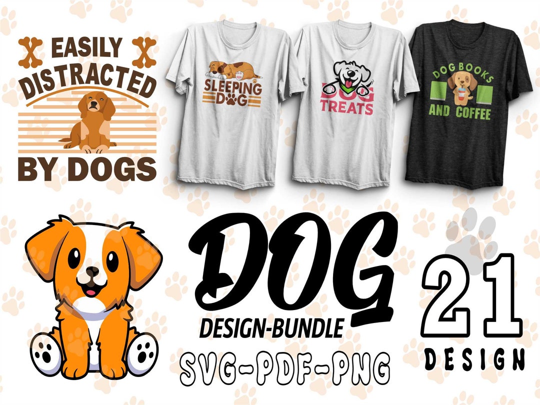 Dog Bundle Design | 21 Design Bundle Sublimation Cricut, SVG, PDF, PNG ...