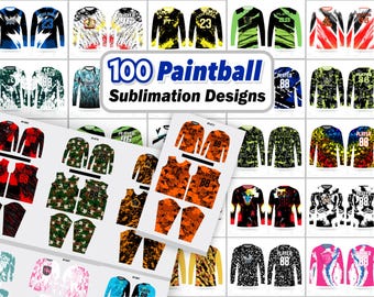 Paintball Jersey Sublimation Design Bundle | Paintball Jersey Designs | Vector Files | 100 Jersey Designs | Instant Digital Download