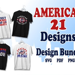 America Bundle design | 21 Design Bundle Sublimation Cricut, SVG, PDF, PNG Cricut print file, America svg bundle, Instant download