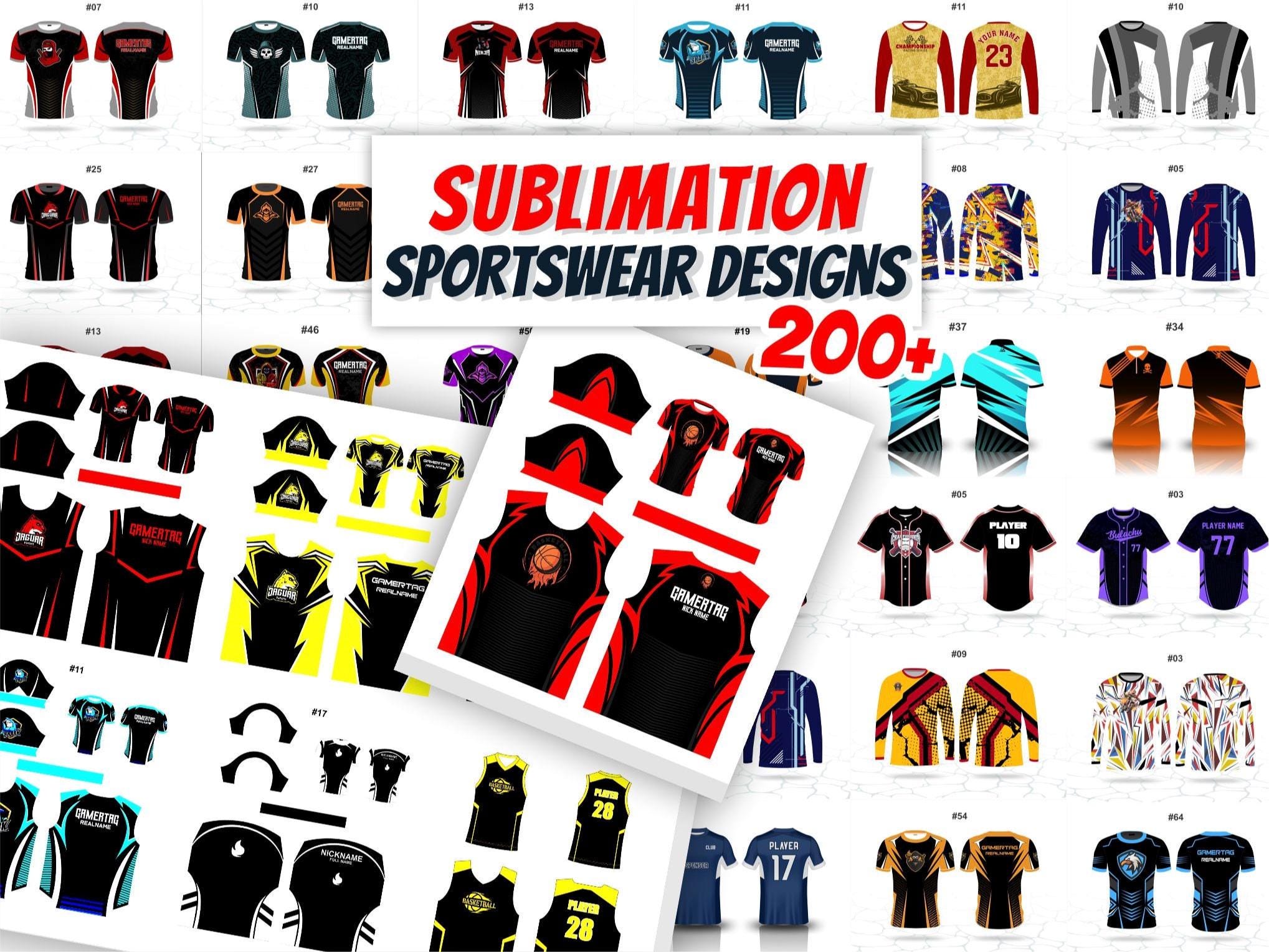 Mega Sublimation Jersey designs bundle, Sports apparel Sublimation designs bundle  200+ Jersey designs, Vector files, Instant Download