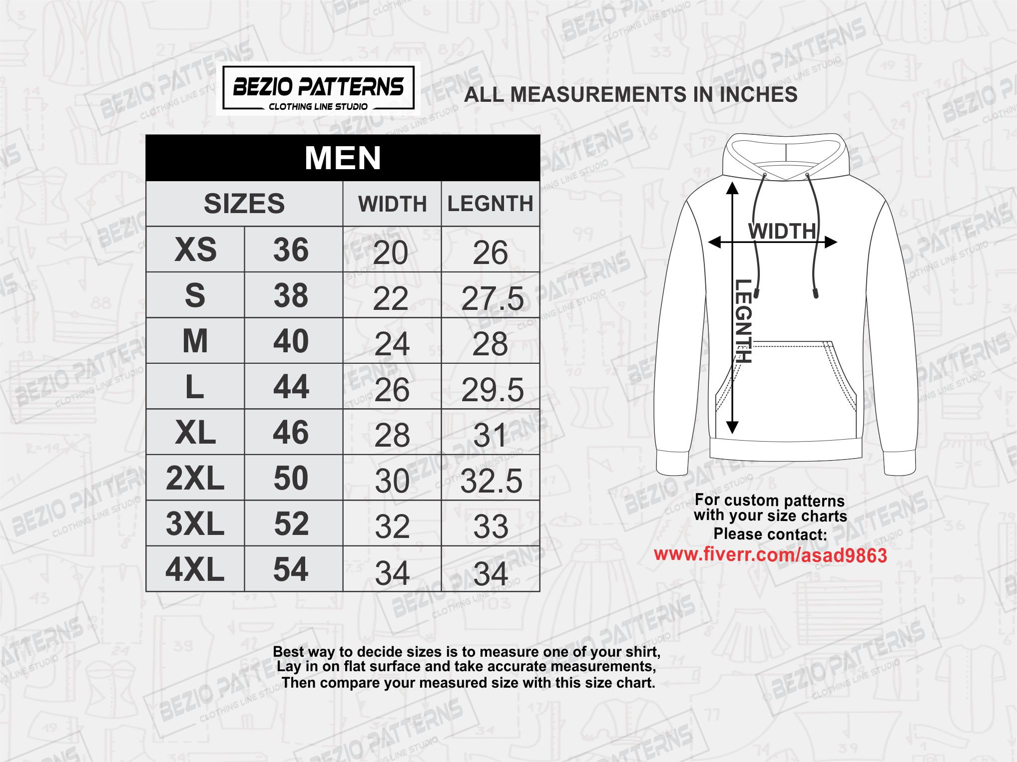 Pullover Hoodie Men Sewing Patterns Men Hoodie PDF Sewing Etsy