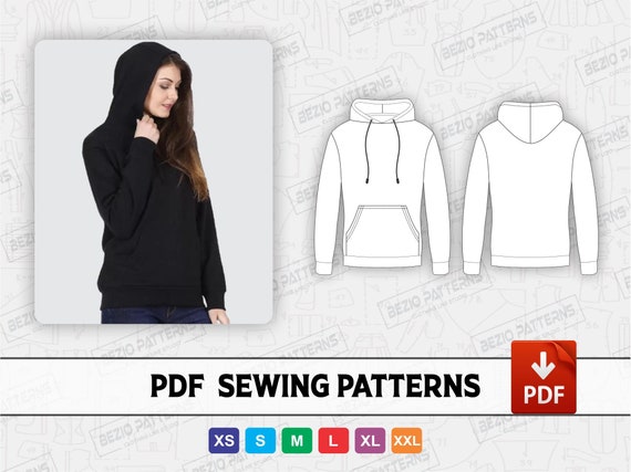 Pullover hoodie sewing pattern hotsell