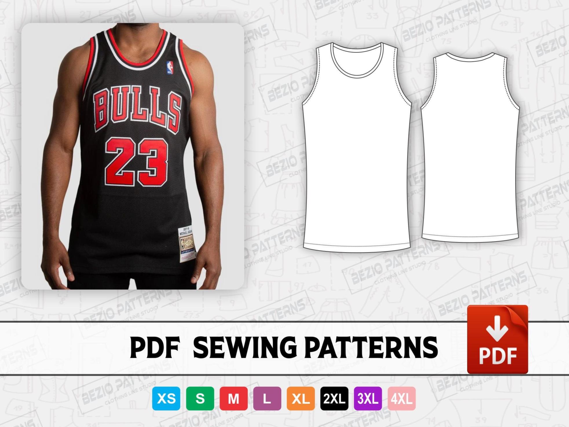 Basketball Jersey Round Neck Sewing PDF Pattern,pdf Digital