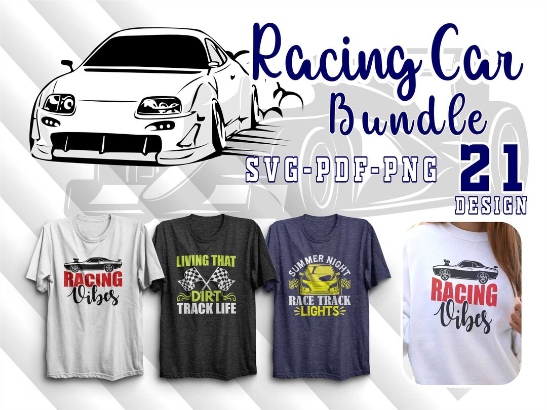 Racing Car Bundle Design | 21 Design Bundle Sublimation Cricut, SVG ...