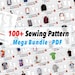 Mega Sewing Patterns Bundle, Sewing Digital Pattern Bundle Sewing ...