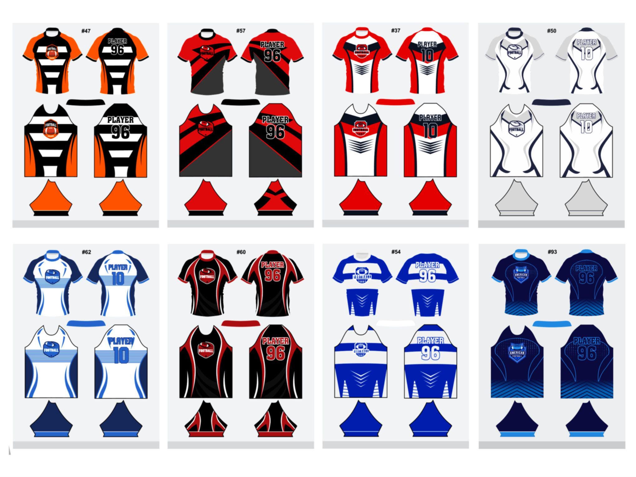 Design A Rugby Jersey Rugby Jersey Sublimation Design Bundle | Rugby Jersey Designs | Vector ...